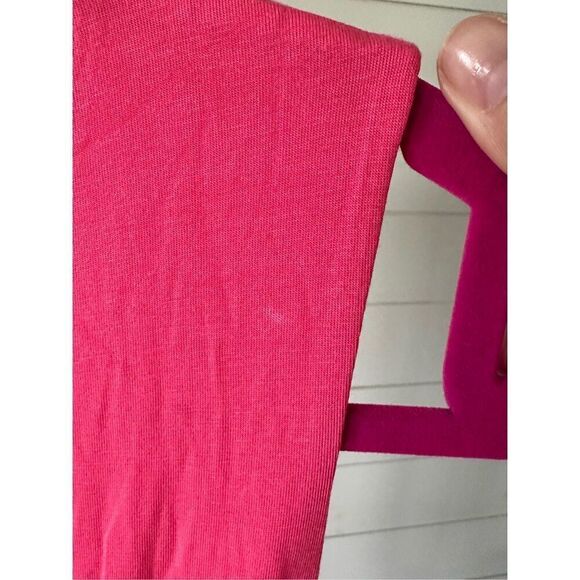 Bebe Faux Wrap Plunge Neck Mini Dress Pink Sz XS - Picture 8 of 12